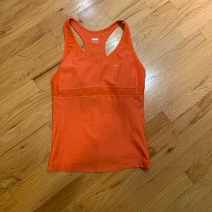 ORANGE NIKE RACERBACK WORKOUT TOP, SIZE L!